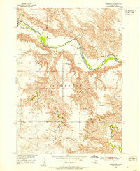 Badnation South Dakota Historical topographic map, 1:24000 scale, 7.5 X 7.5 Minute, Year 1951