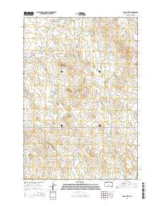 Bams Butte South Dakota Current topographic map, 1:24000 scale, 7.5 X 7.5 Minute, Year 2015