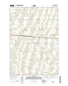 Beebe South Dakota Current topographic map, 1:24000 scale, 7.5 X 7.5 Minute, Year 2015