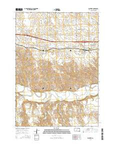 Belvidere South Dakota Current topographic map, 1:24000 scale, 7.5 X 7.5 Minute, Year 2015
