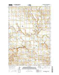 Black Horse Butte NE South Dakota Current topographic map, 1:24000 scale, 7.5 X 7.5 Minute, Year 2015
