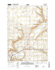 Blunt South Dakota Current topographic map, 1:24000 scale, 7.5 X 7.5 Minute, Year 2015