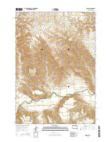 Bridger South Dakota Current topographic map, 1:24000 scale, 7.5 X 7.5 Minute, Year 2015