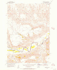 Bridger SW South Dakota Historical topographic map, 1:24000 scale, 7.5 X 7.5 Minute, Year 1955