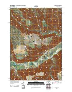 Bridger SE South Dakota Historical topographic map, 1:24000 scale, 7.5 X 7.5 Minute, Year 2012