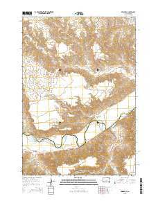 Bridger SE South Dakota Current topographic map, 1:24000 scale, 7.5 X 7.5 Minute, Year 2015