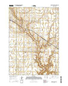 Bridgewater West South Dakota Current topographic map, 1:24000 scale, 7.5 X 7.5 Minute, Year 2015