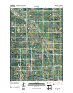 Broadland South Dakota Historical topographic map, 1:24000 scale, 7.5 X 7.5 Minute, Year 2012