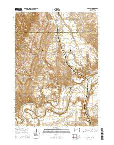 Buffalo Gap South Dakota Current topographic map, 1:24000 scale, 7.5 X 7.5 Minute, Year 2015