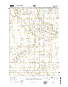 Burdette South Dakota Current topographic map, 1:24000 scale, 7.5 X 7.5 Minute, Year 2015