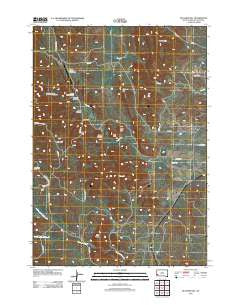 Butcher Hill South Dakota Historical topographic map, 1:24000 scale, 7.5 X 7.5 Minute, Year 2012