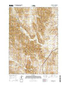Butcher Hill South Dakota Current topographic map, 1:24000 scale, 7.5 X 7.5 Minute, Year 2015