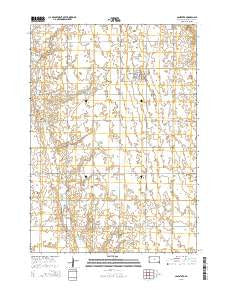 Canistota South Dakota Current topographic map, 1:24000 scale, 7.5 X 7.5 Minute, Year 2015