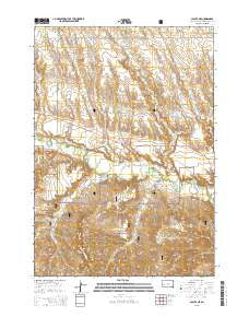 Caputa NE South Dakota Current topographic map, 1:24000 scale, 7.5 X 7.5 Minute, Year 2015
