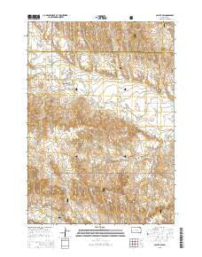 Caputa SW South Dakota Current topographic map, 1:24000 scale, 7.5 X 7.5 Minute, Year 2015