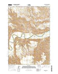 Carlin Flat South Dakota Current topographic map, 1:24000 scale, 7.5 X 7.5 Minute, Year 2015
