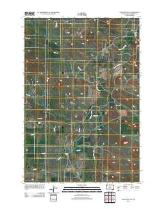 Caroline Butte South Dakota Historical topographic map, 1:24000 scale, 7.5 X 7.5 Minute, Year 2012