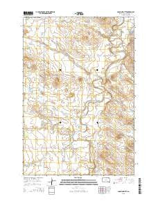 Caroline Butte South Dakota Current topographic map, 1:24000 scale, 7.5 X 7.5 Minute, Year 2015
