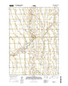 Carthage South Dakota Current topographic map, 1:24000 scale, 7.5 X 7.5 Minute, Year 2015
