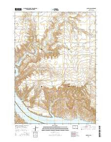 Castalia South Dakota Current topographic map, 1:24000 scale, 7.5 X 7.5 Minute, Year 2015