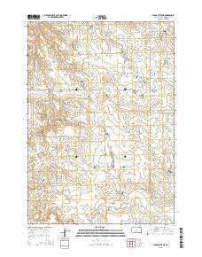Cedar Butte NE South Dakota Current topographic map, 1:24000 scale, 7.5 X 7.5 Minute, Year 2015