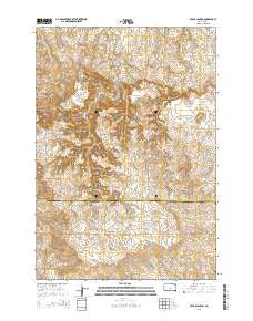 Cedar Canyon South Dakota Current topographic map, 1:24000 scale, 7.5 X 7.5 Minute, Year 2015