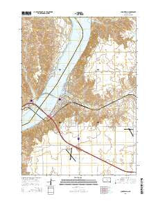 Chamberlain South Dakota Current topographic map, 1:24000 scale, 7.5 X 7.5 Minute, Year 2015