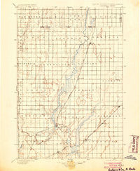 Columbia South Dakota Historical topographic map, 1:125000 scale, 30 X 30 Minute, Year 1896