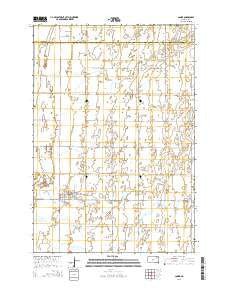 Conde South Dakota Current topographic map, 1:24000 scale, 7.5 X 7.5 Minute, Year 2015