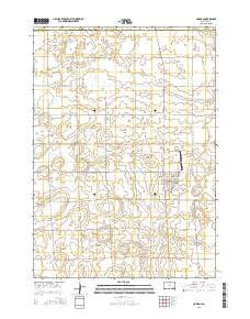 Corsica South Dakota Current topographic map, 1:24000 scale, 7.5 X 7.5 Minute, Year 2015