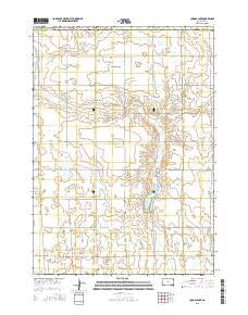 Corsica Lake South Dakota Current topographic map, 1:24000 scale, 7.5 X 7.5 Minute, Year 2015