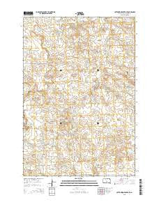 Cottonwood Creek SE South Dakota Current topographic map, 1:24000 scale, 7.5 X 7.5 Minute, Year 2015