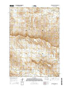 Cottonwood Draw South Dakota Current topographic map, 1:24000 scale, 7.5 X 7.5 Minute, Year 2015