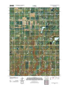 Cottonwood Lake South Dakota Historical topographic map, 1:24000 scale, 7.5 X 7.5 Minute, Year 2012