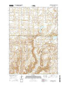 Cottonwood Lake South Dakota Current topographic map, 1:24000 scale, 7.5 X 7.5 Minute, Year 2015