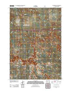 Cottonwood SE South Dakota Historical topographic map, 1:24000 scale, 7.5 X 7.5 Minute, Year 2012