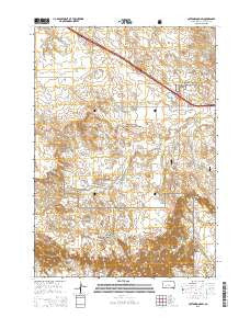 Cottonwood SW South Dakota Current topographic map, 1:24000 scale, 7.5 X 7.5 Minute, Year 2015