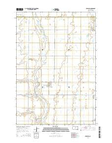 Cresbard South Dakota Current topographic map, 1:24000 scale, 7.5 X 7.5 Minute, Year 2015