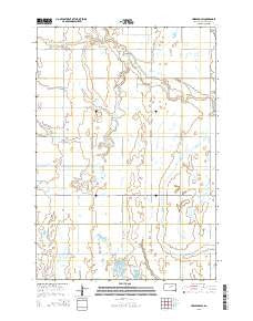 Cresbard SW South Dakota Current topographic map, 1:24000 scale, 7.5 X 7.5 Minute, Year 2015