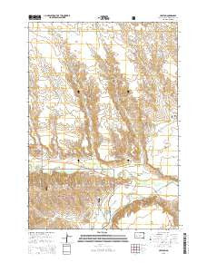 Creston South Dakota Current topographic map, 1:24000 scale, 7.5 X 7.5 Minute, Year 2015