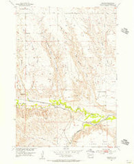 Creston South Dakota Historical topographic map, 1:24000 scale, 7.5 X 7.5 Minute, Year 1954