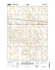 Crystal Lake South Dakota Current topographic map, 1:24000 scale, 7.5 X 7.5 Minute, Year 2015