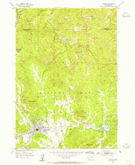 Custer South Dakota Historical topographic map, 1:24000 scale, 7.5 X 7.5 Minute, Year 1954