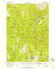 Custer South Dakota Historical topographic map, 1:62500 scale, 15 X 15 Minute, Year 1956