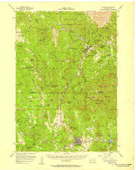 Custer South Dakota Historical topographic map, 1:62500 scale, 15 X 15 Minute, Year 1956