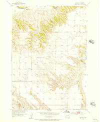 Dalzell South Dakota Historical topographic map, 1:24000 scale, 7.5 X 7.5 Minute, Year 1954