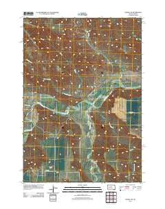 Dalzell NE South Dakota Historical topographic map, 1:24000 scale, 7.5 X 7.5 Minute, Year 2012