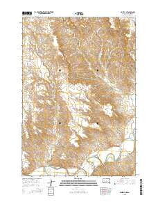 Dalzell NW South Dakota Current topographic map, 1:24000 scale, 7.5 X 7.5 Minute, Year 2015