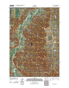 Dalzell SE South Dakota Historical topographic map, 1:24000 scale, 7.5 X 7.5 Minute, Year 2012