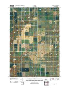 De Grey SE South Dakota Historical topographic map, 1:24000 scale, 7.5 X 7.5 Minute, Year 2012